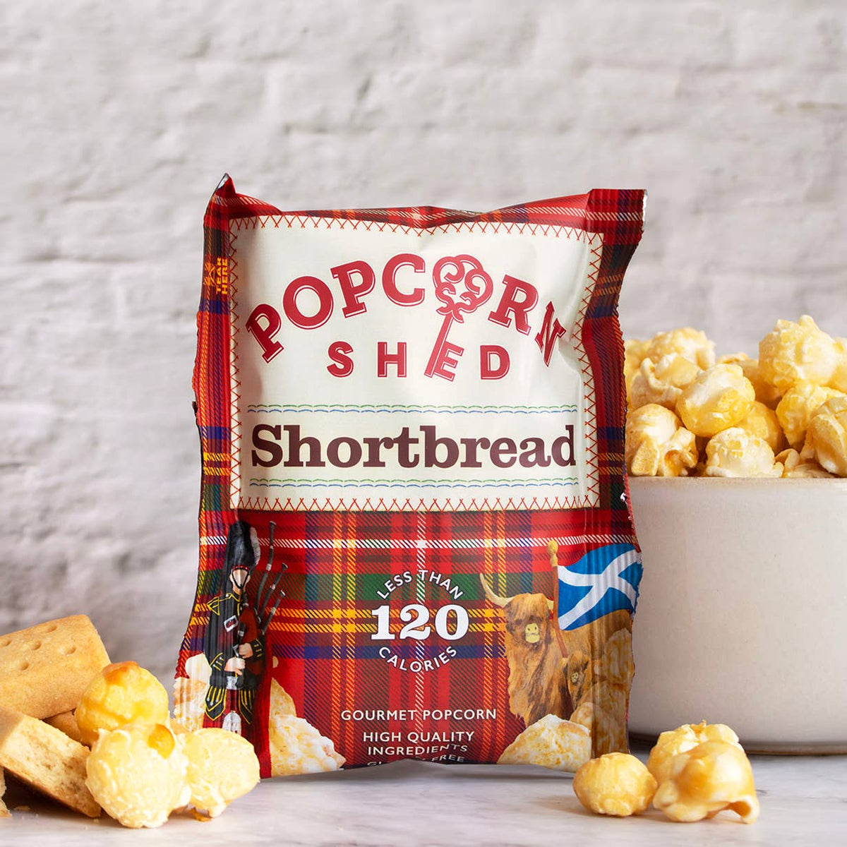 Popcorn Shed Shortbread Popcorn Snack Pack at Bibelot Leek UK Stockist