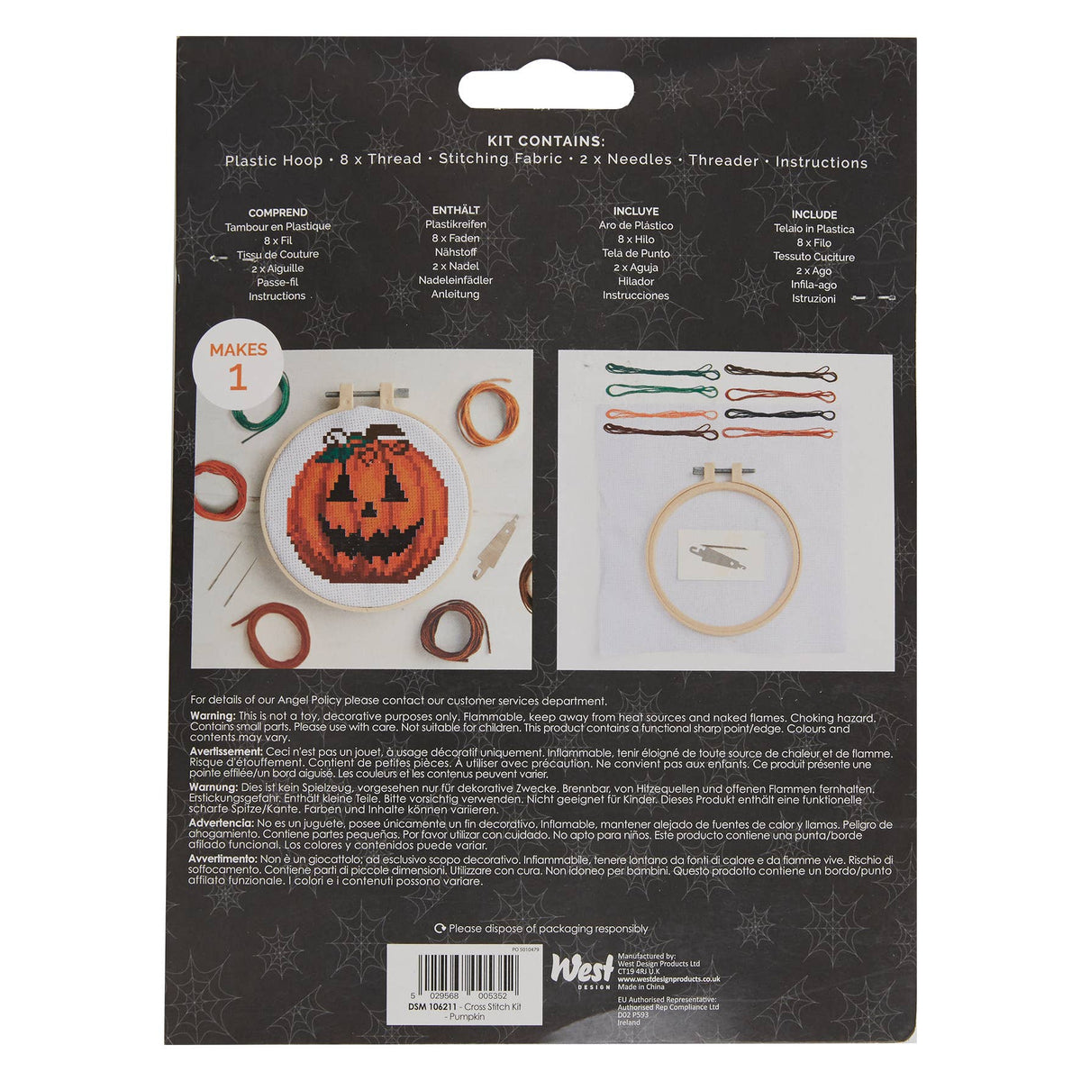 Simply Make Pumpkin Cross Stitch Kit at Bibelot Leek UK Stockist