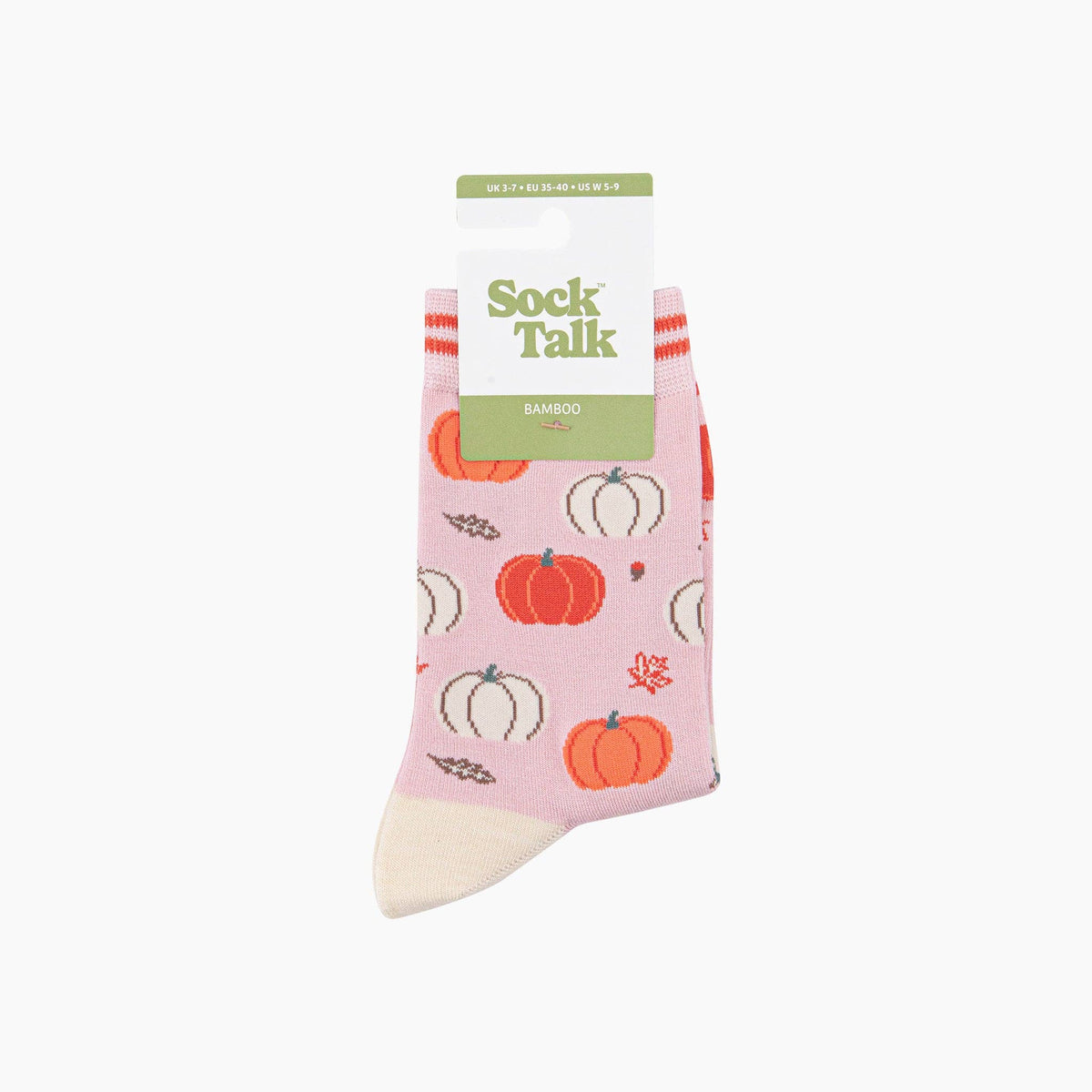Sock Talk Pumpkin Women's Bamboo Socks in Soft Pink at Bibelot Leek UK Stockist