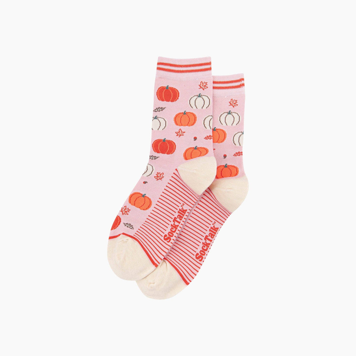 Sock Talk Pumpkin Women's Bamboo Socks in Soft Pink at Bibelot Leek UK Stockist