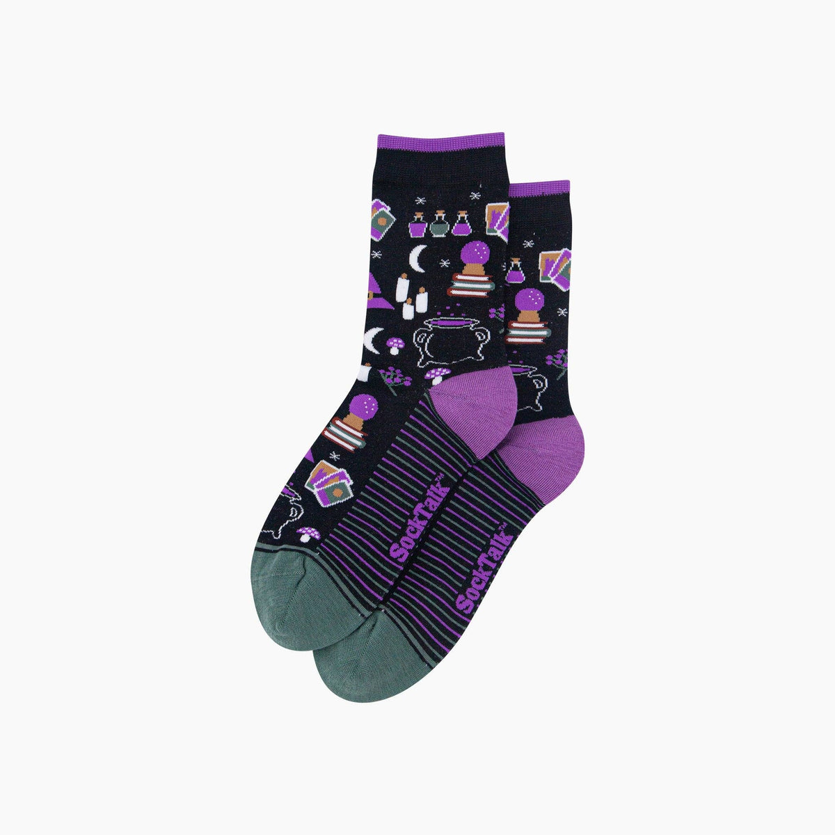 Sock Talk Women's Bamboo Socks - Witchy in Black at Bibelot Leek UK Stockist