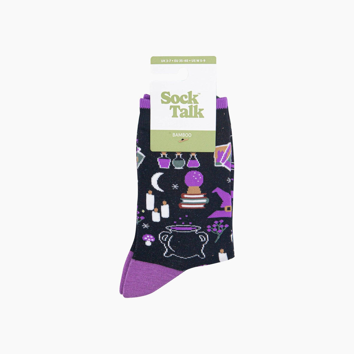 Sock Talk Women's Bamboo Socks - Witchy in Black at Bibelot Leek UK Stockist