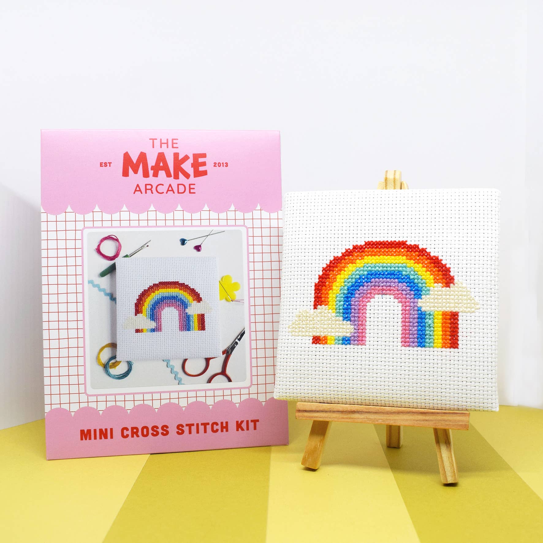 The Make Arcade 'Over the Rainbow' Mini Cross Stitch Kit at Bibelot, Leek