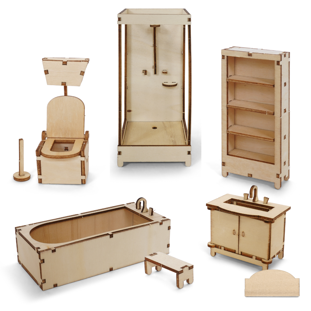 The Mouse Mansion Furniture Kit - Bathroom Sam & Julia UK Stockist