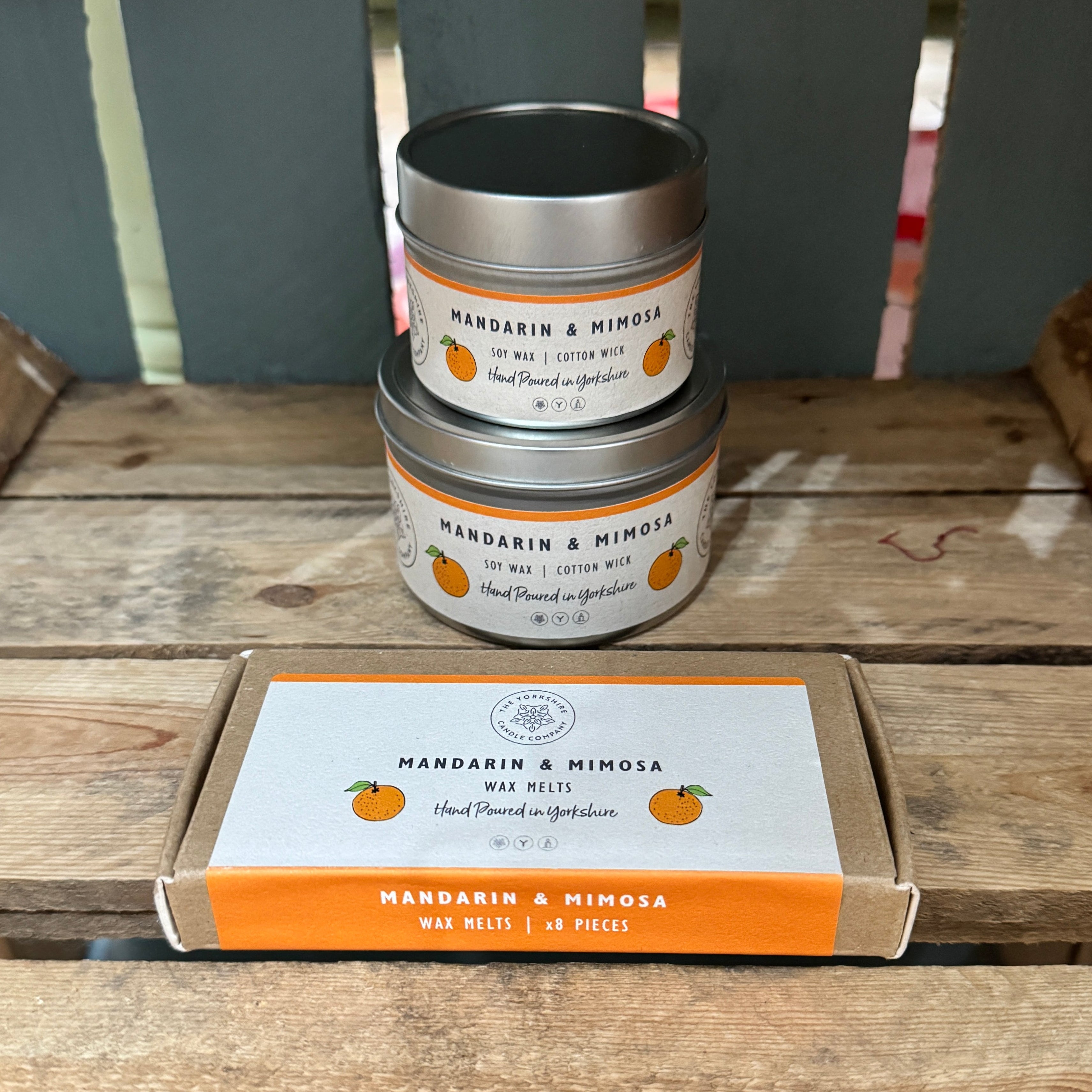The Yorkshire Candle Company Mandarin & Mimosa Candle / Wax Melt at Bibelot Leek