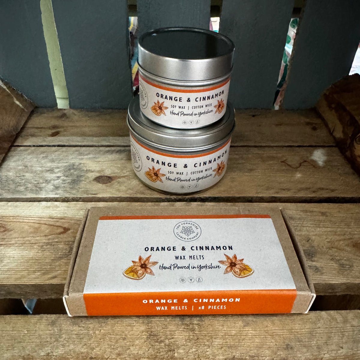 The Yorkshire Candle Company Orange & Cinnamon Candle / Wax Melt at Bibelot Leek UK Stockist