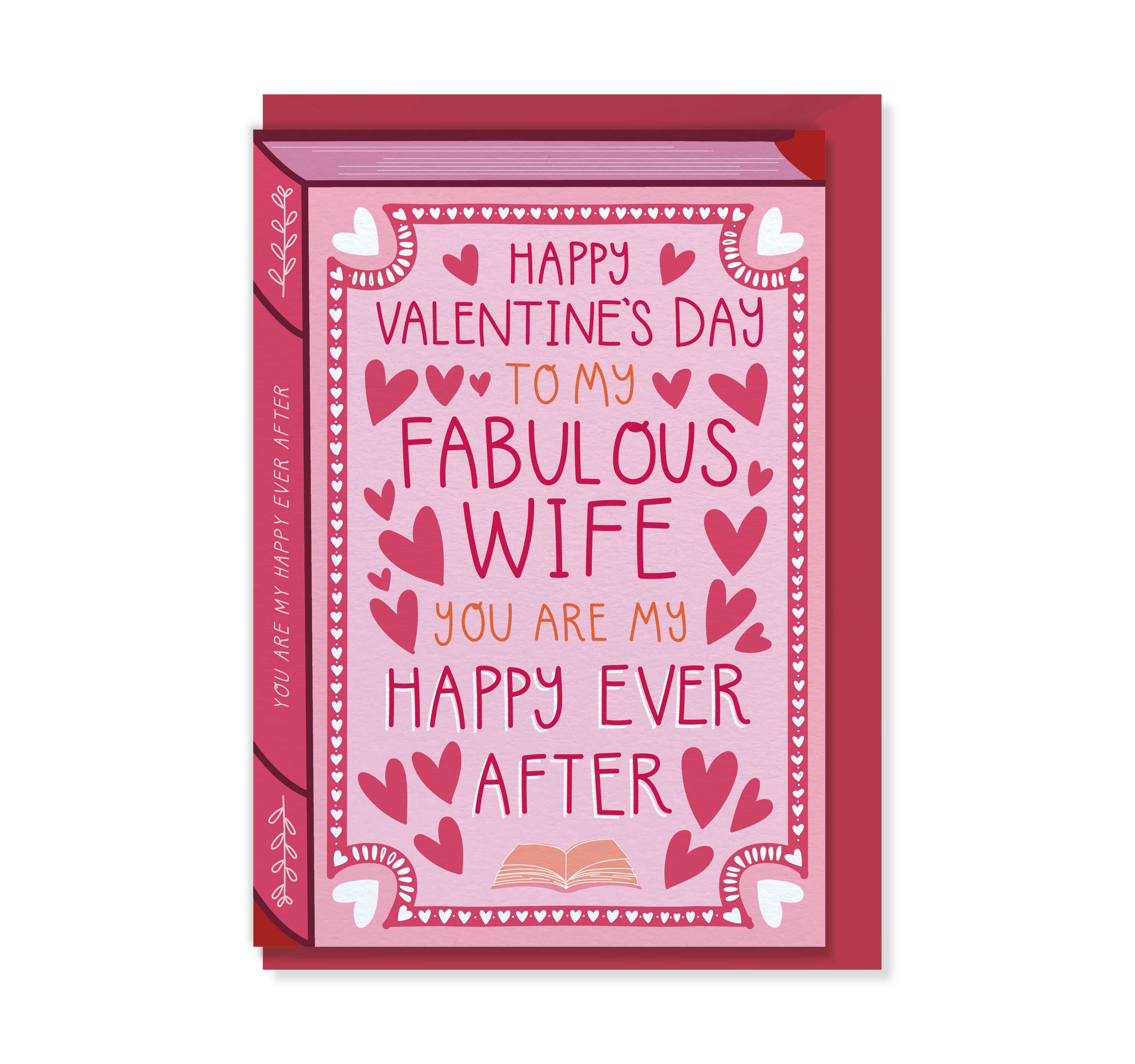 Valentine's Wife - Our Love Story – Book Greeting Card Bibelot Leek