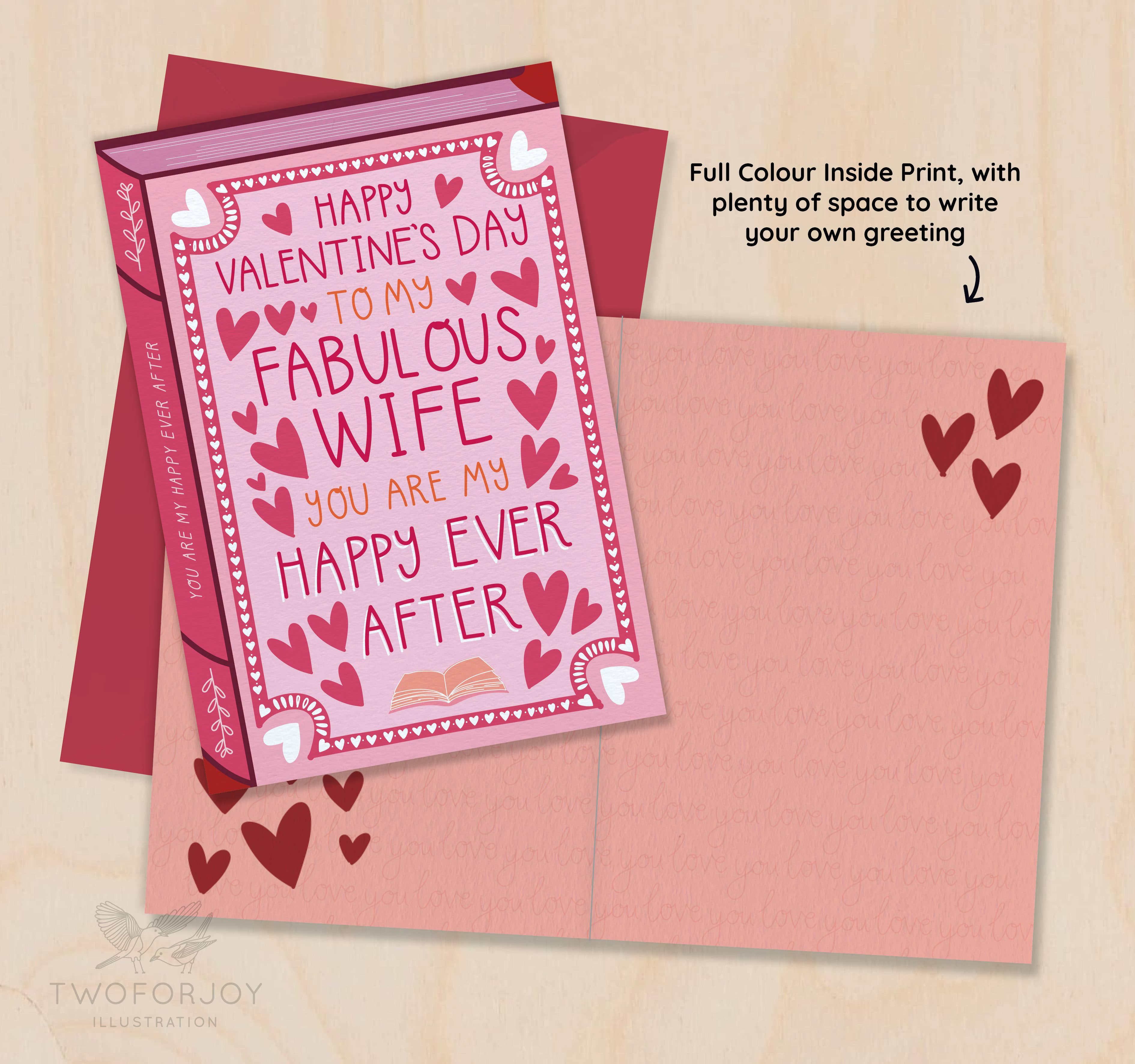 Valentine's Wife - Our Love Story – Book Greeting Card Bibelot Leek