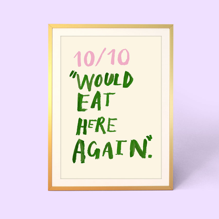 Eleanor Bowmer - Would Eat Here Again A3 Print Bibelot Leek UK Stockist