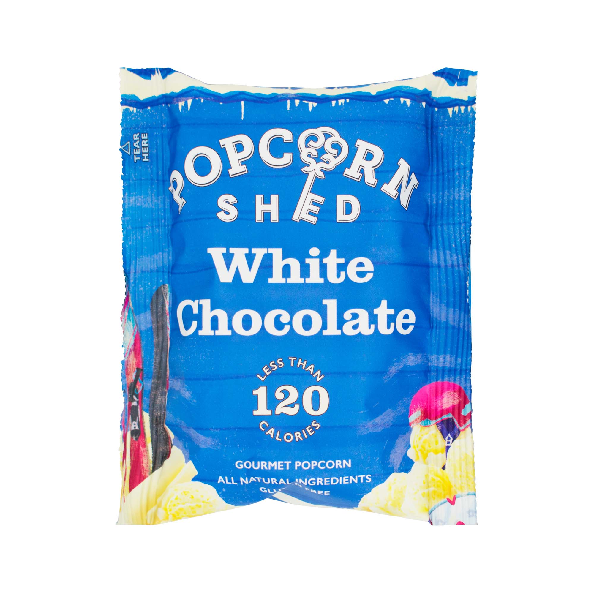 White Chocolate Popcorn Snack Pack Popcorn Shed