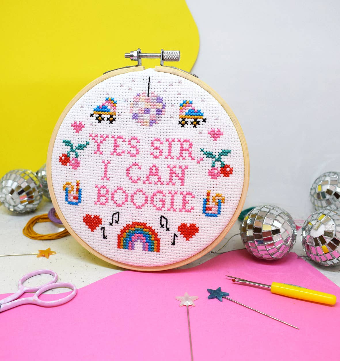 'Yes sir, I can Boogie' Large Cross Stitch Kit The Make Arcade at Bibelot, Leek