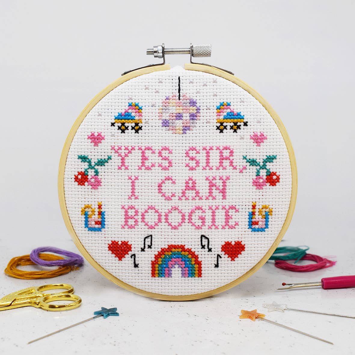'Yes sir, I can Boogie' Large Cross Stitch Kit The Make Arcade at Bibelot Leek