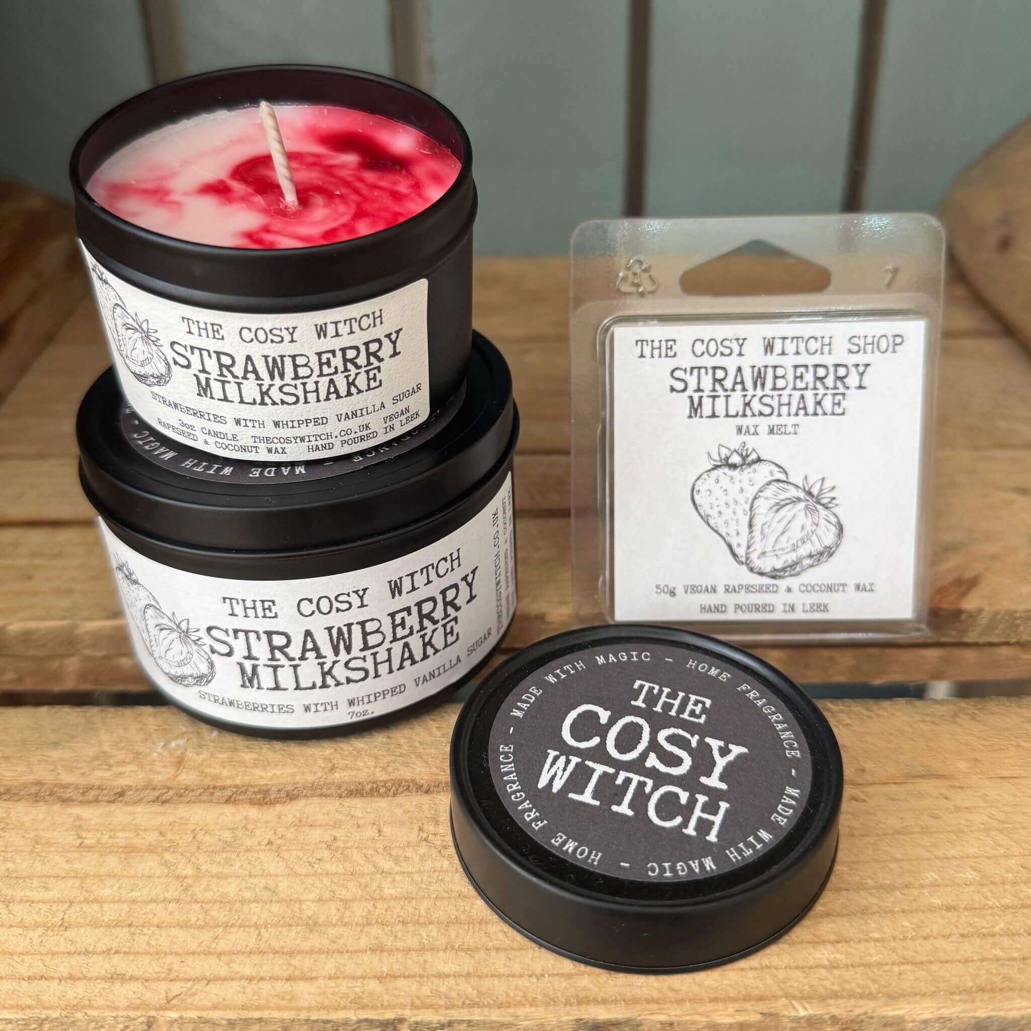 The Cosy Witch Strawberry Milkshake Candle / Wax Melt image 0