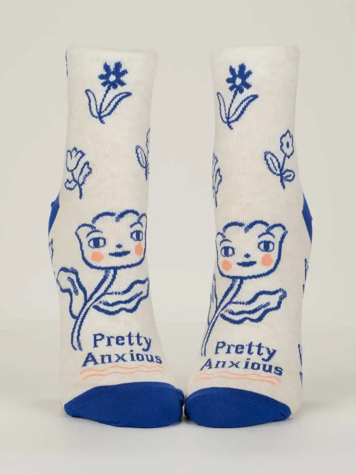 Blue Q 'Pretty Anxious' Women's Ankle Socks image 0