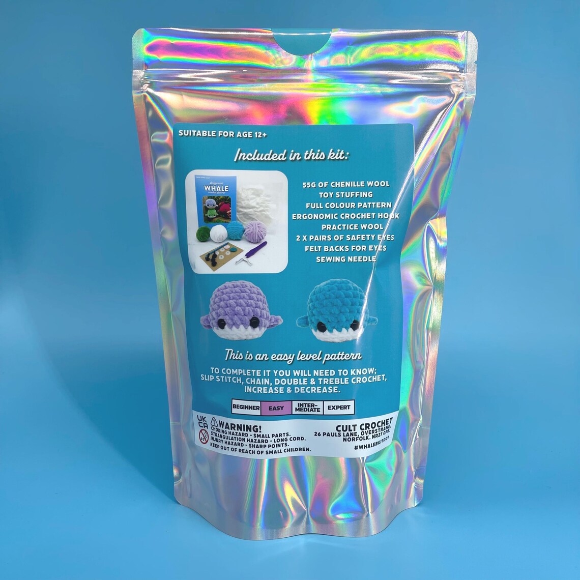 Cult Crochet Whale Crochet Kit – Amigurumi Chenille Craft Kit at Bibelot Leek UK Stockist