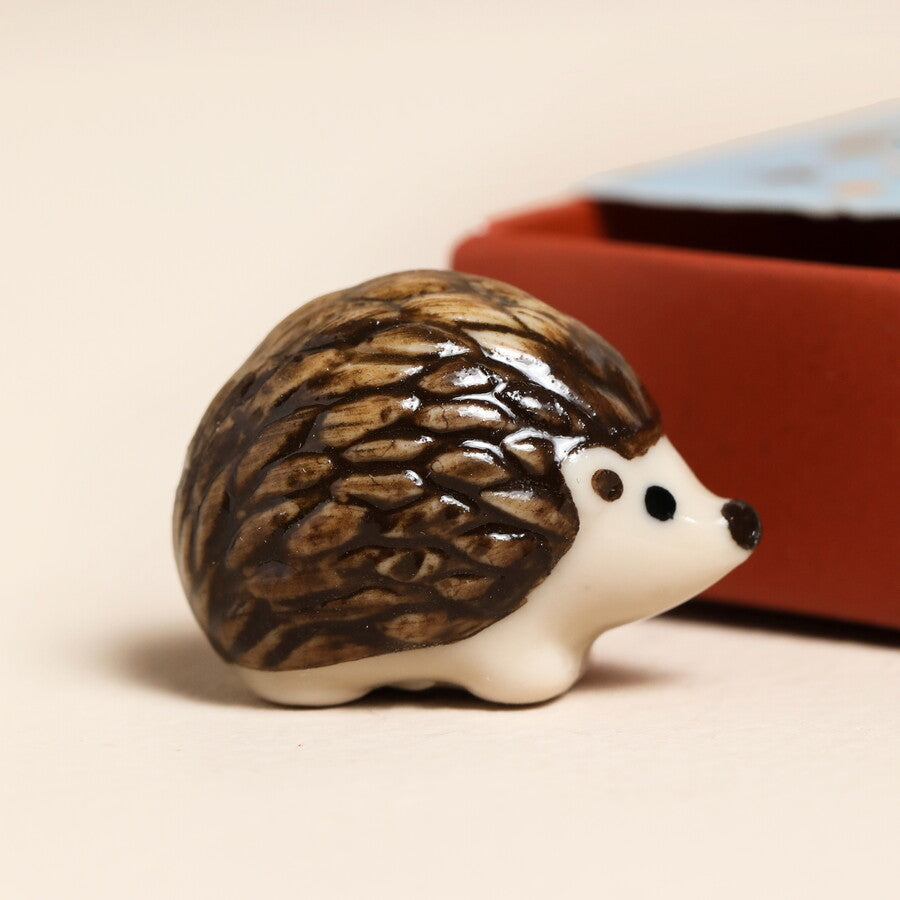 Lisa Angel Tiny Matchbox Ceramic Hedgehog Token at Bibelot Leek