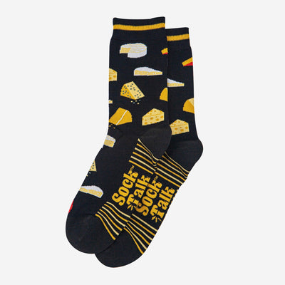 Cheese Bamboo Socks in Black