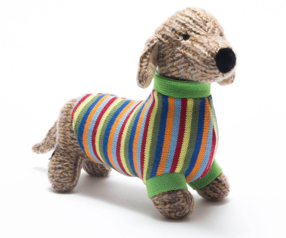 Best Years Knitted Sausage Dog Toy image 0