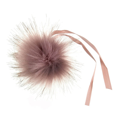 Faux Fur Tipped Pink Pom Pom: Medium image 0