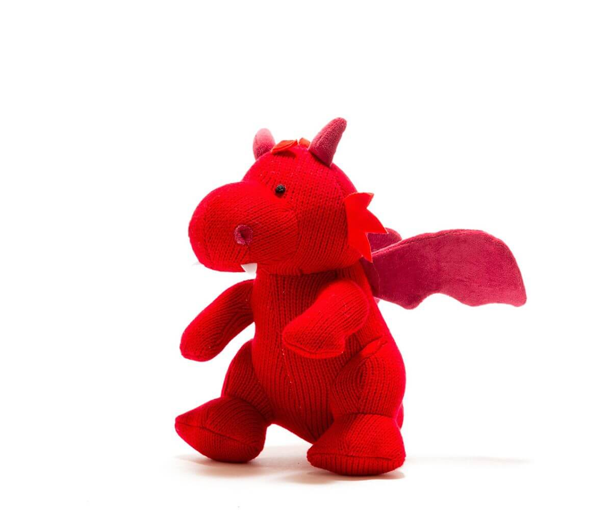 Best Years Knitted Red Dragon Rattle image 0