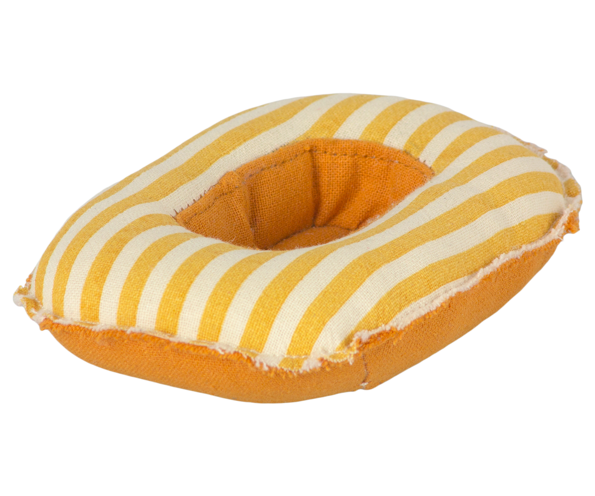 Maileg Rubber Boat, Small Mouse - Yellow Stripe at Bibelot Leek