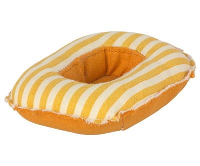 Maileg Rubber Boat, Small Mouse - Yellow Stripe at Bibelot Leek