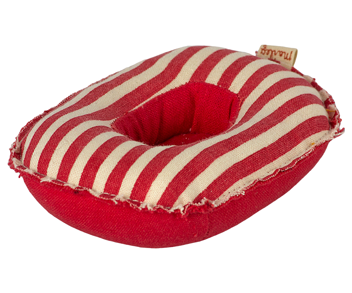 Maileg Rubber Boat, Small Mouse - Red Stripe at Bibelot Leek