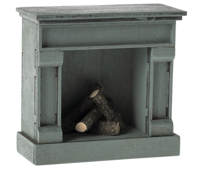 Maileg Fireplace, Mouse - Blue UK stockist