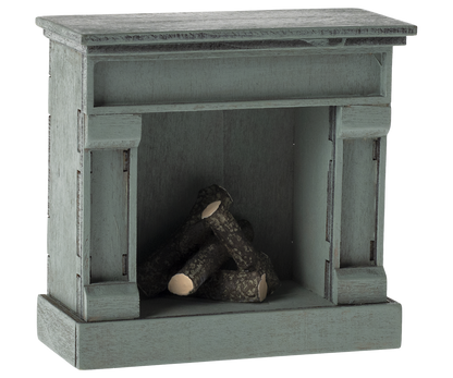Maileg Fireplace, Mouse - Blue UK stockist