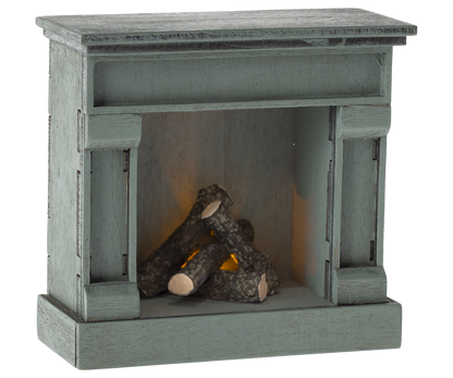 Maileg Fireplace, Mouse - Blue UK stockist