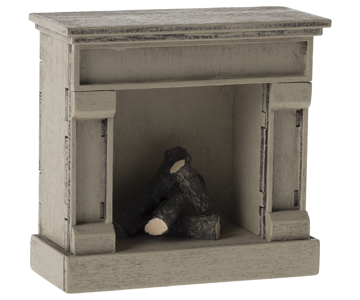 Maileg Fireplace, Mouse - Off White Bibelot Leek UK Stockist