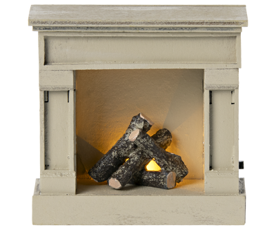 Maileg Fireplace, Mouse - Off White Bibelot Leek UK Stockist