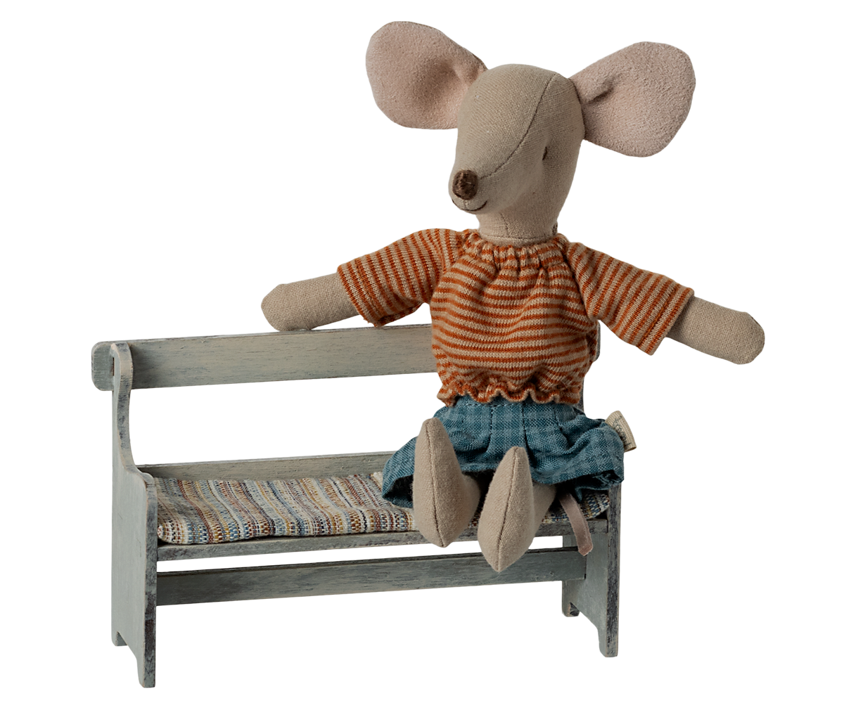 Maileg Bench, Mouse - Vintage Off White