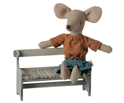 Maileg Bench, Mouse - Vintage Off White