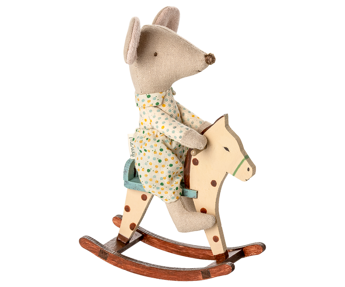 Maileg Rocking Horse, Mouse - Spotted