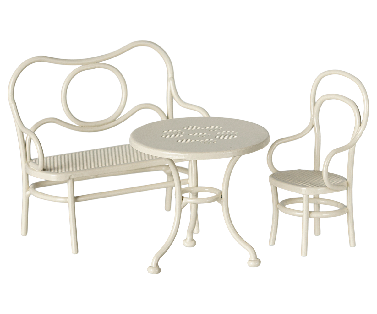 Maileg Café Set, Mouse, Small - Off White