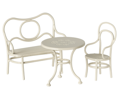 Maileg Café Set, Mouse, Small - Off White