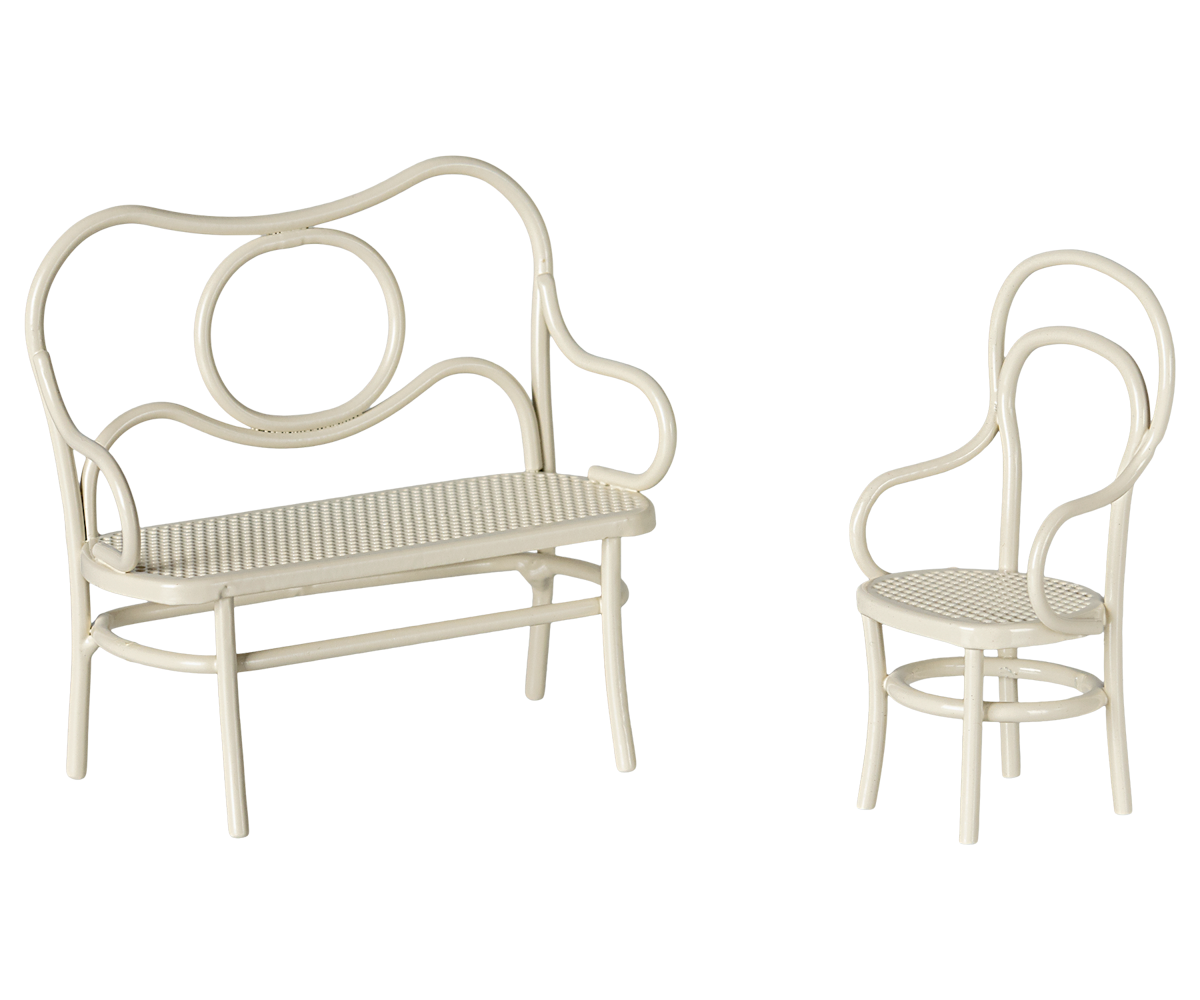 Maileg Café Set, Mouse, Small - Off White