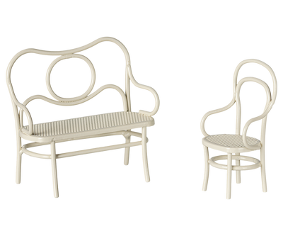 Maileg Café Set, Mouse, Small - Off White