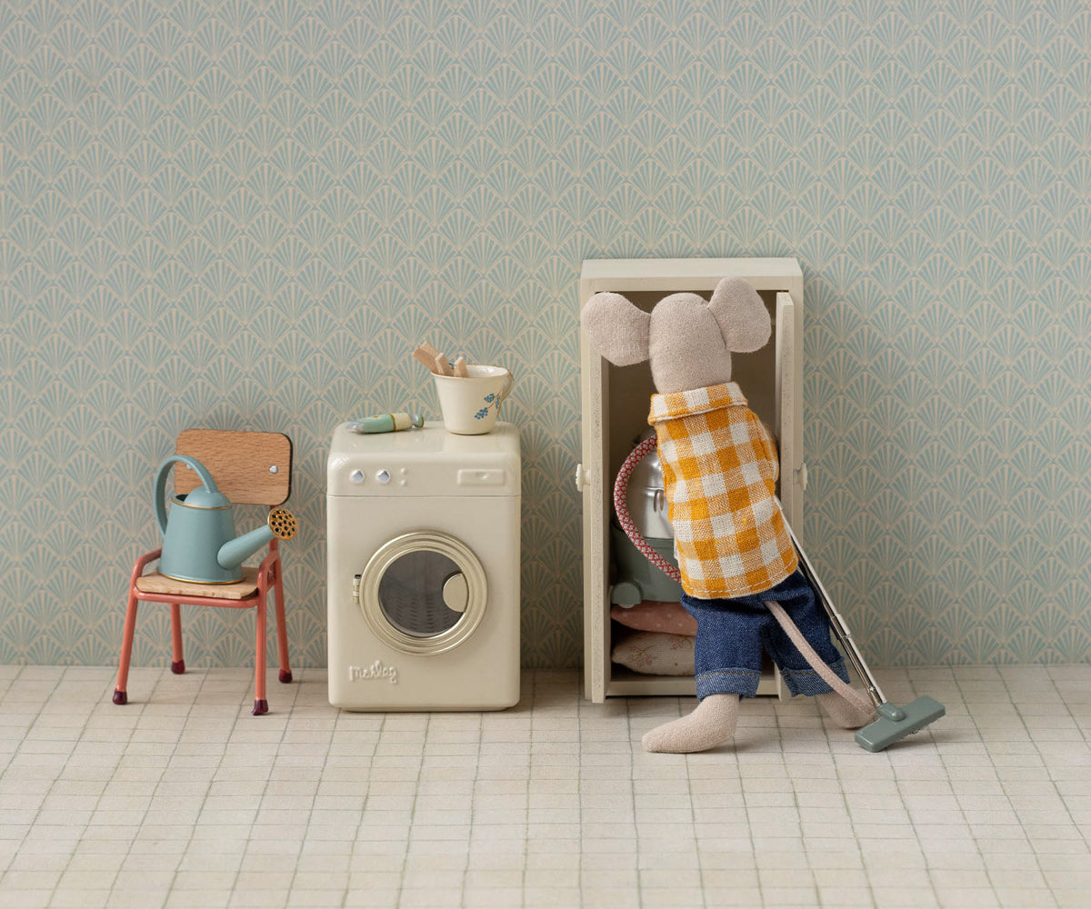 Maileg Washing Machine, Mouse - Off White