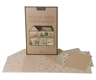 Maileg Wallpaper, Mouse Hole Farmhouse at Bibelot Leek