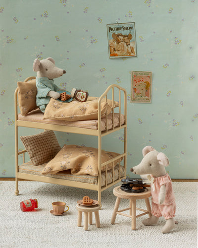 Maileg Bunk Bed, Mouse - Wheat at Bibelot leek UK Stockist