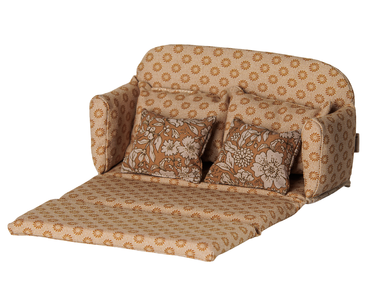 Maileg Sofa Bed, Mouse, Large - Ocher at Bibelot Leek UK Stockist