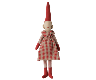Maileg Pixy, Size 1 - Girl - Red Dress at Bibelot Leek UK Stockist
