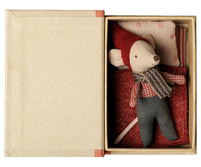 Maileg Christmas Mouse, Baby in Book at Bibelot Leek UK Stockist