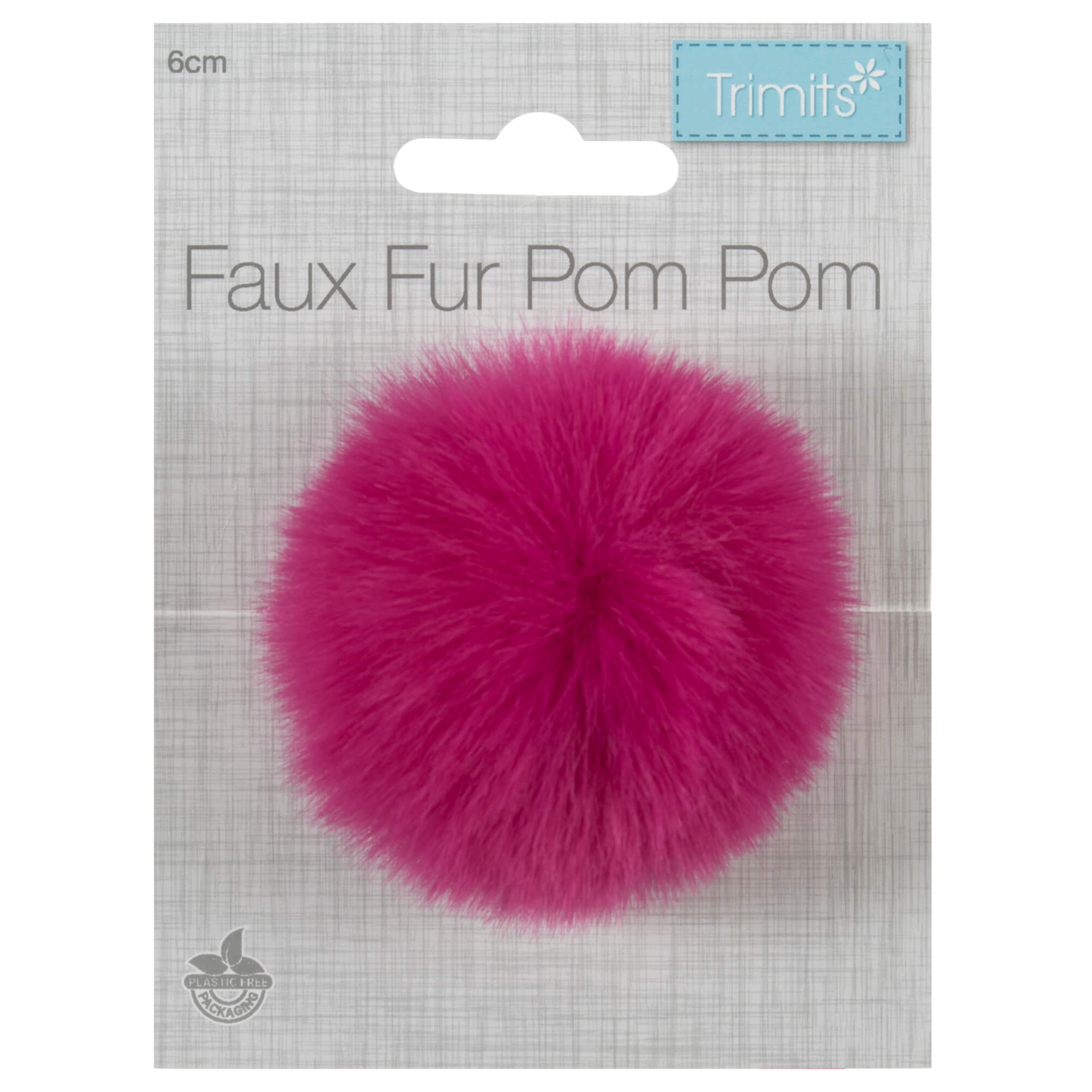 Faux Fur Cerise Pom Pom: Medium image 1