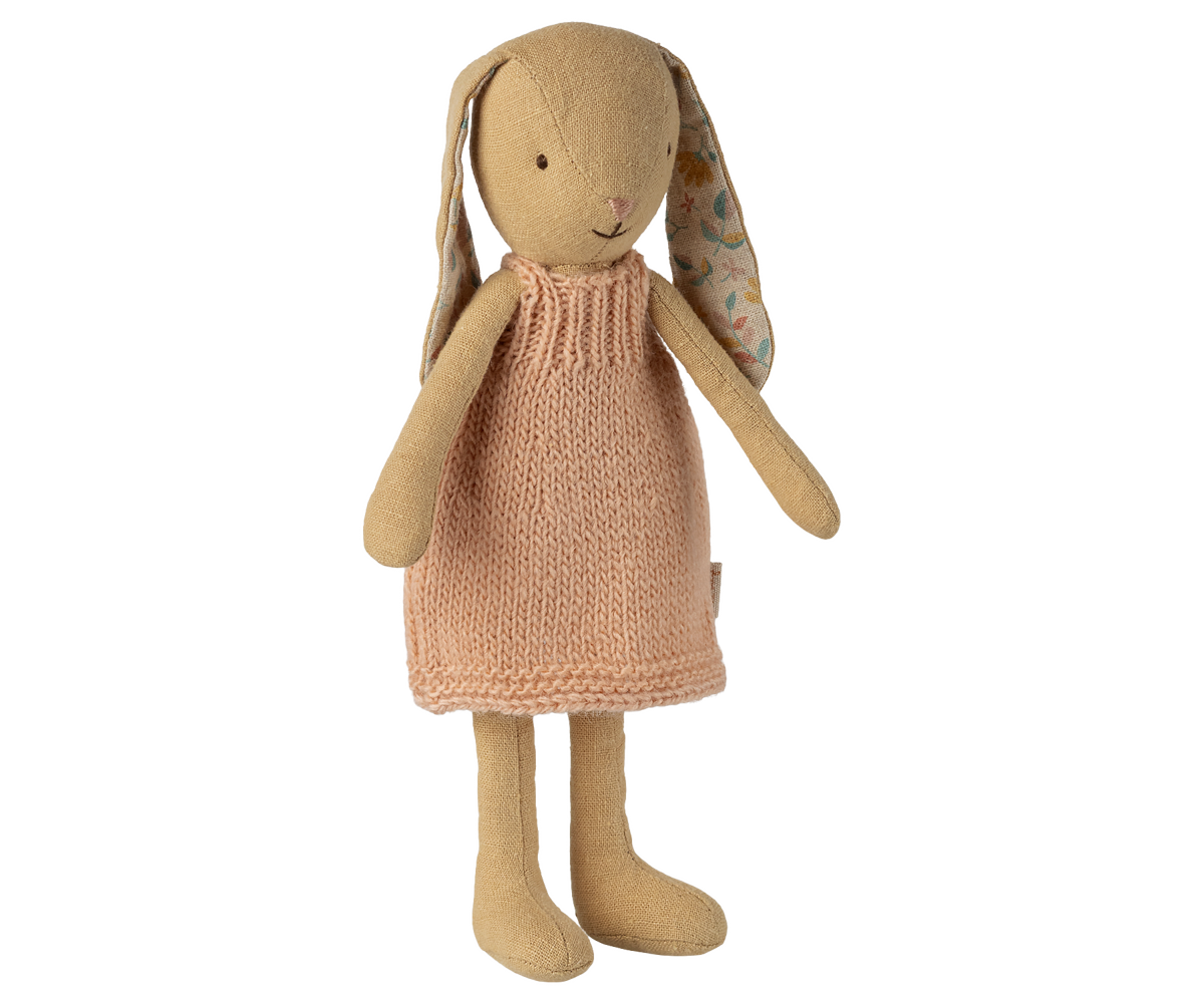 Maileg Bunny, Size 1 - Cream Yellow - Knitted Dress at Bibelot Leek, UK Stockist