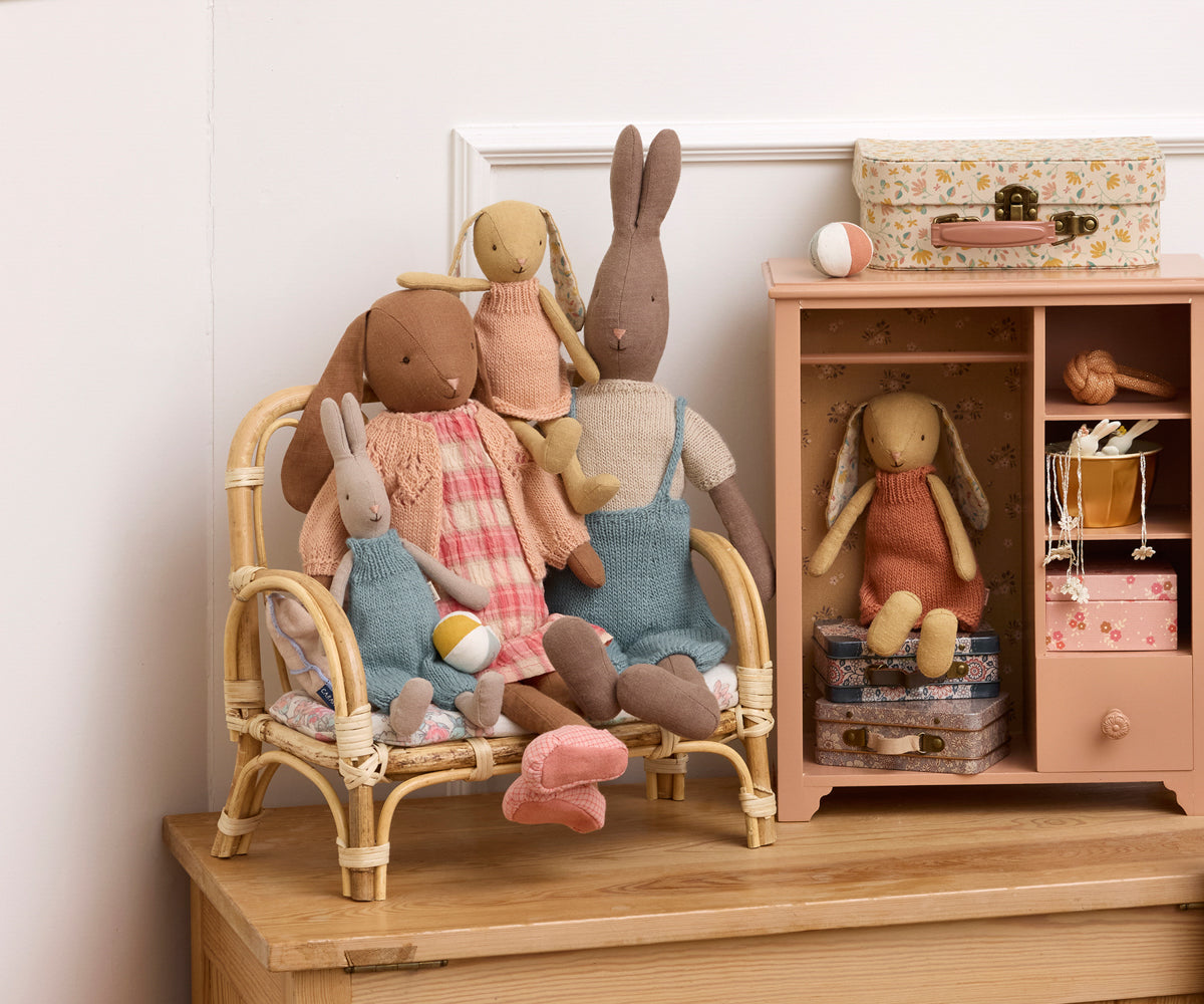 Maileg Bunny, Size 1 - Cream Yellow - Knitted Dress at Bibelot Leek, UK Stockist