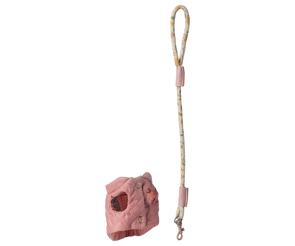 Maileg Pet Supply, Harness and Leash - Rose at Bibelot Leek, UK Stockist