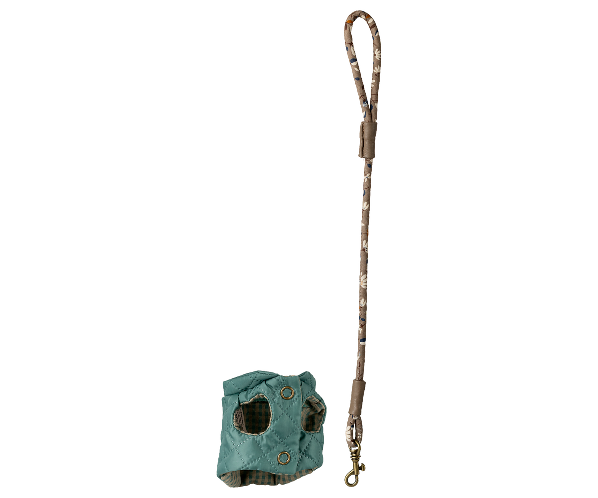 Maileg Pet Supply, Harness and Leash - Mint at Bibelot Leek, UK Stockist